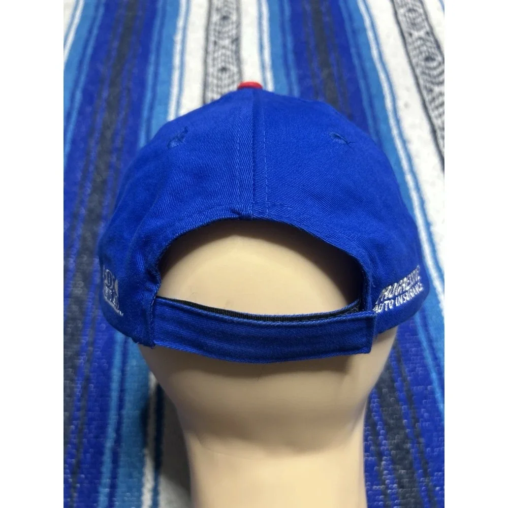 Texas Rangers Hat Adult Velcroback Classic Blue and Red 100% Cotton Promotional